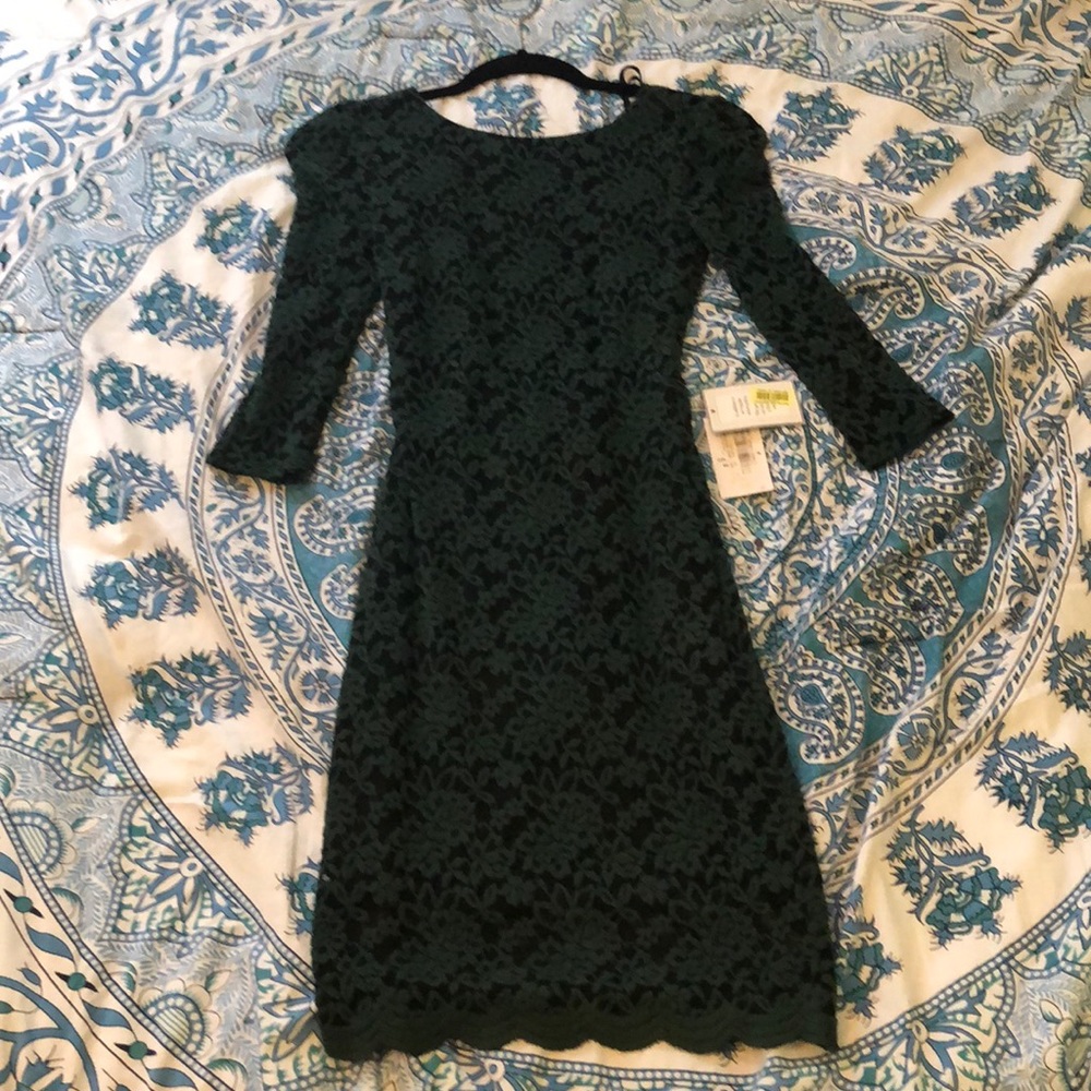 Green lace dress